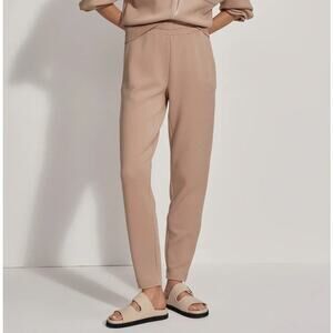 Varley Slim Zip Hem Pants Womens Small Beige Double Soft 26" Tapered Jogger New